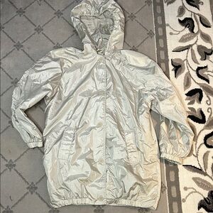 Vintage Janeve Women's Shimmering Silver Windbreaker